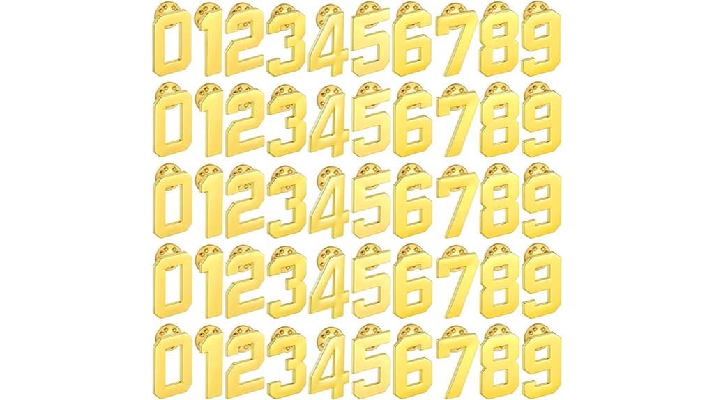 50 pcs number badge set