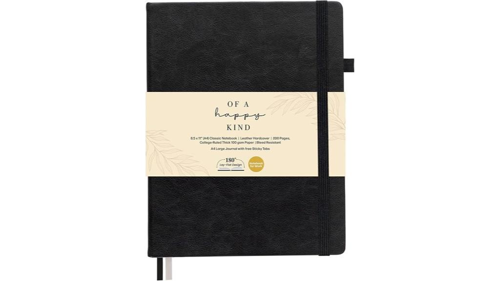 a4 hardcover leather journal