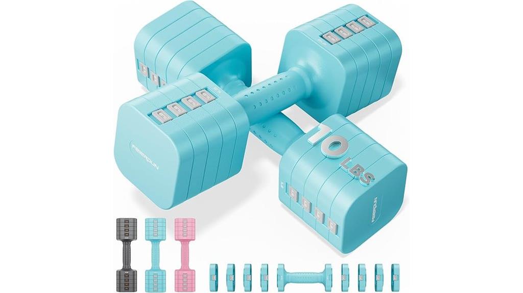 adjustable dumbbell set