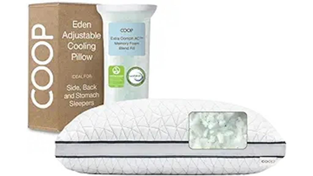 adjustable eden cool pillow