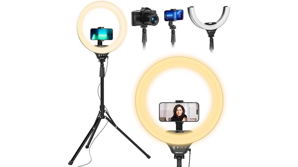 adjustable foldable ring light