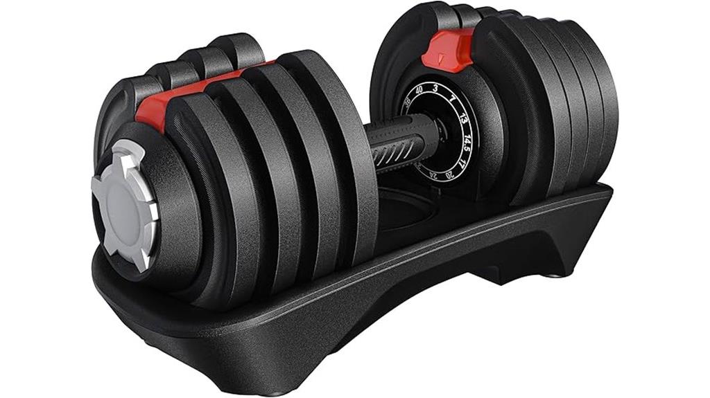 adjustable weight dumbbell set