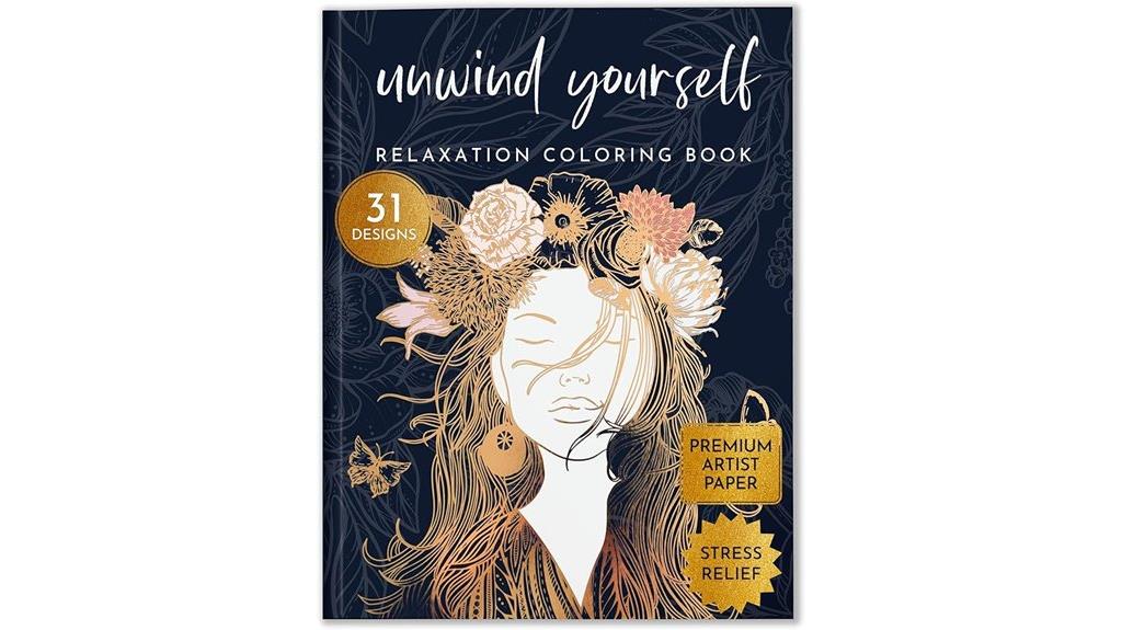 adult coloring book for stress