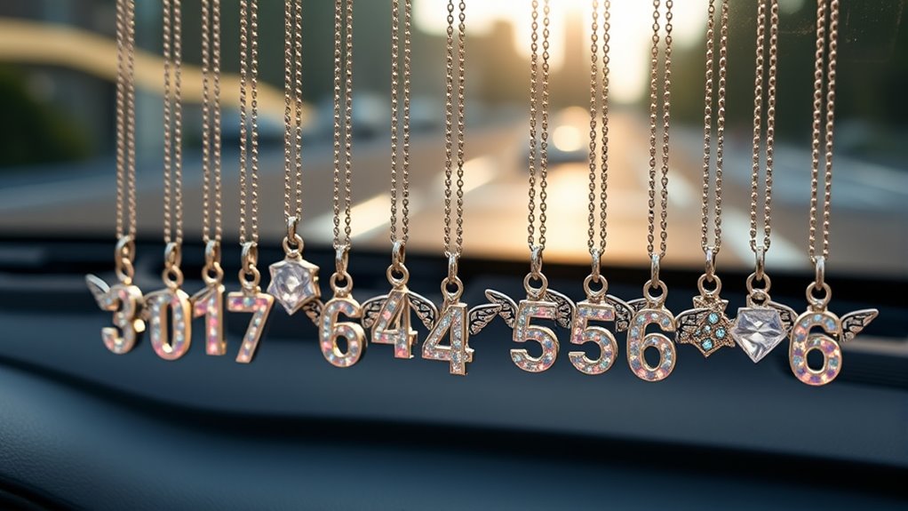 angel number car charms