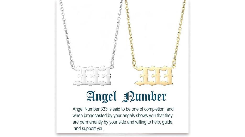 angel number necklace set