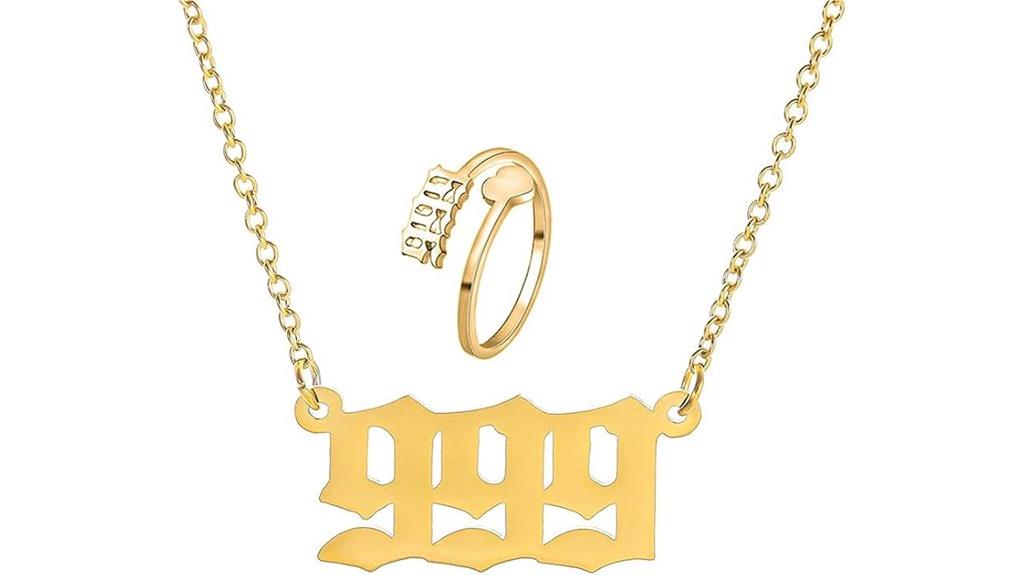 angel pendant necklace set