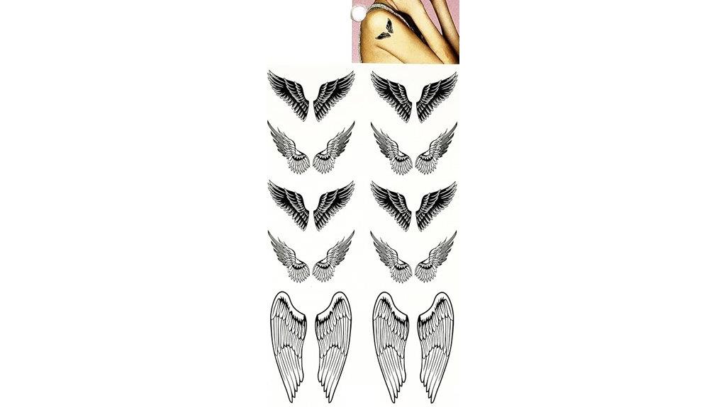 angel wings waterproof stickers