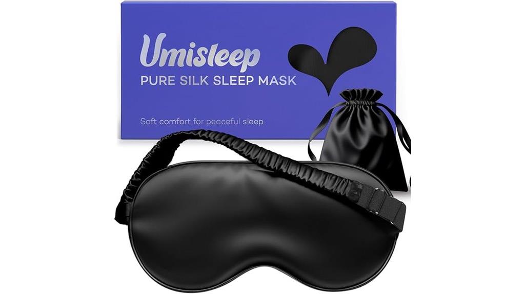 black silk sleep mask