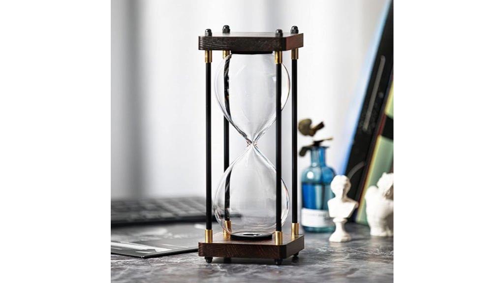 black wooden frame timer