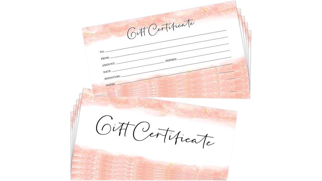 business gift certificate template