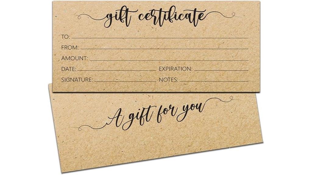 business gift certificate templates