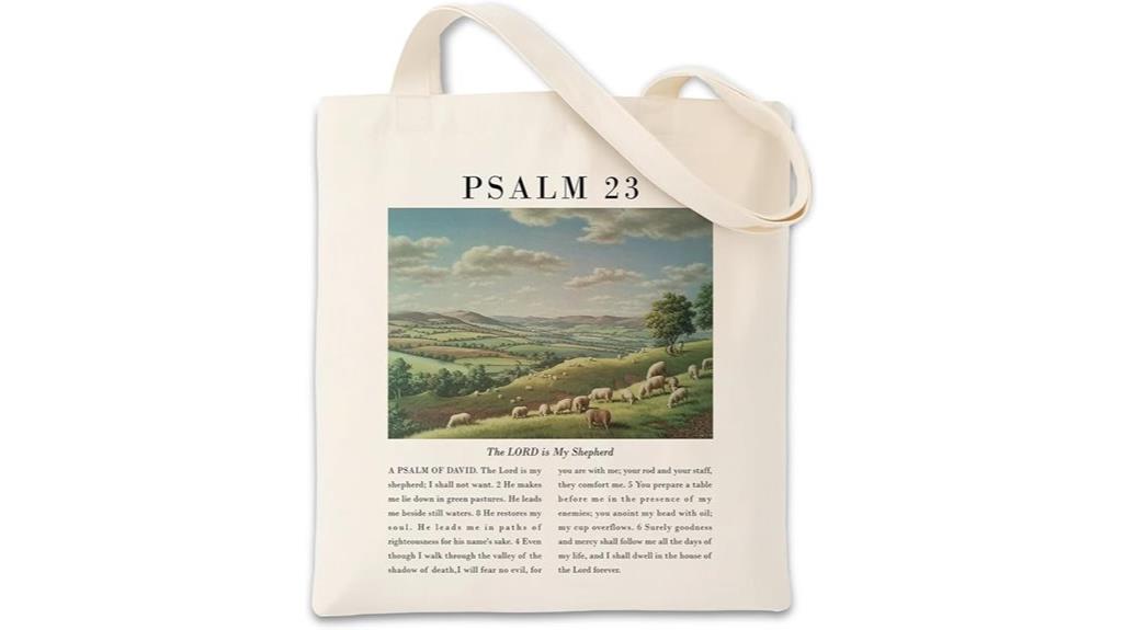 christian reusable tote bag