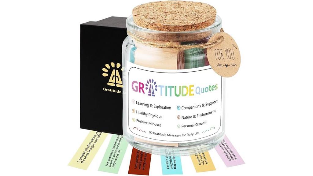 colorful gratitude notes jar