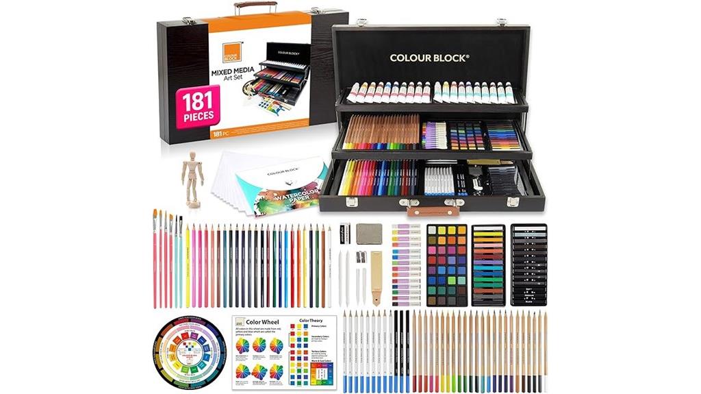 comprehensive art supplies organizer