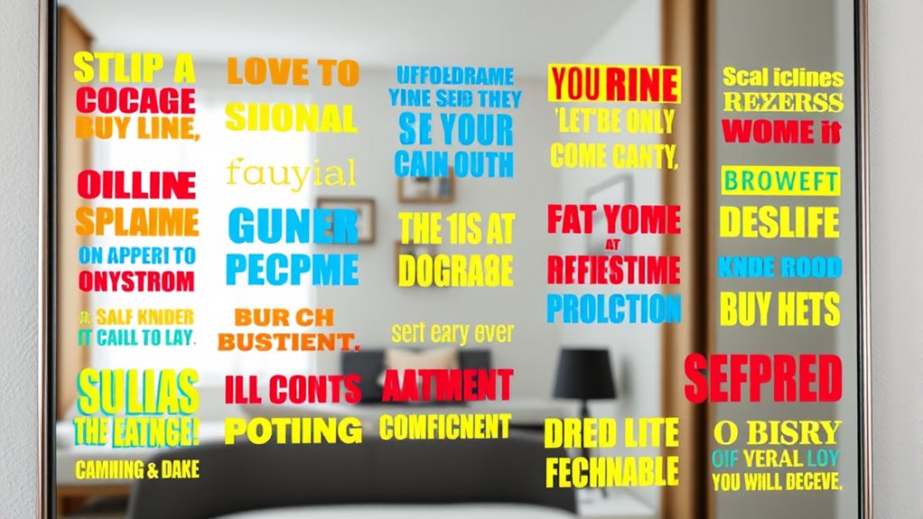 confidence boosting mirror decals