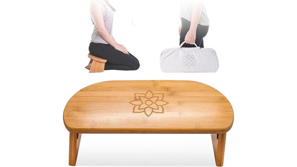 contemporary foldable meditation bench