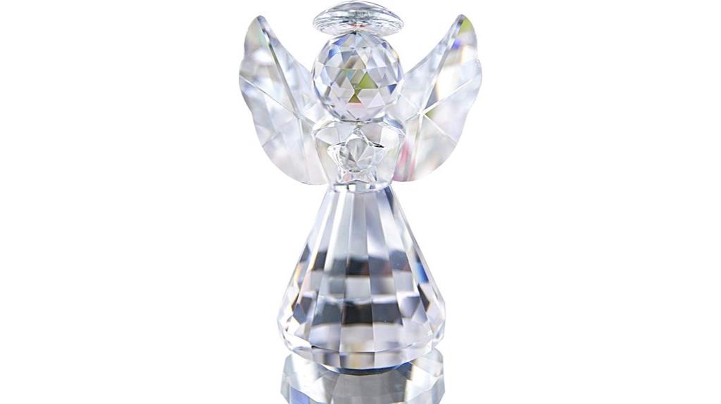 crystal angel guardian figurine