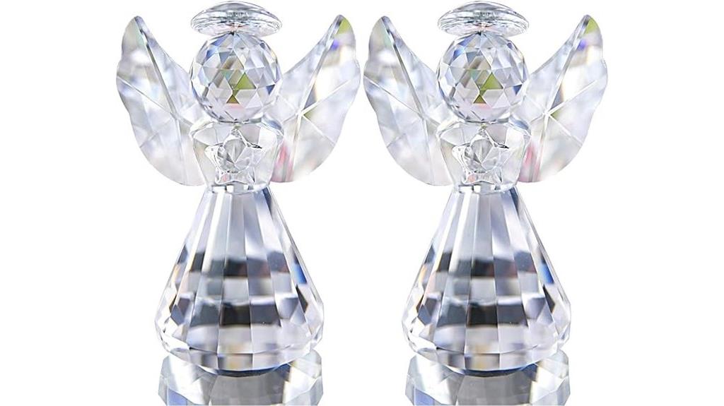 crystal angel guardian ornaments