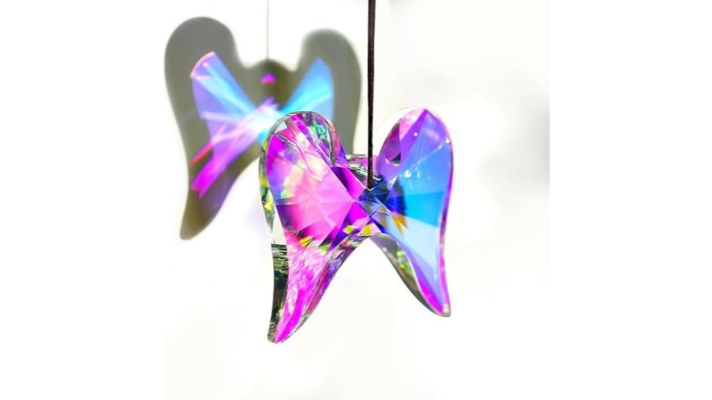 crystal angel wing suncatcher