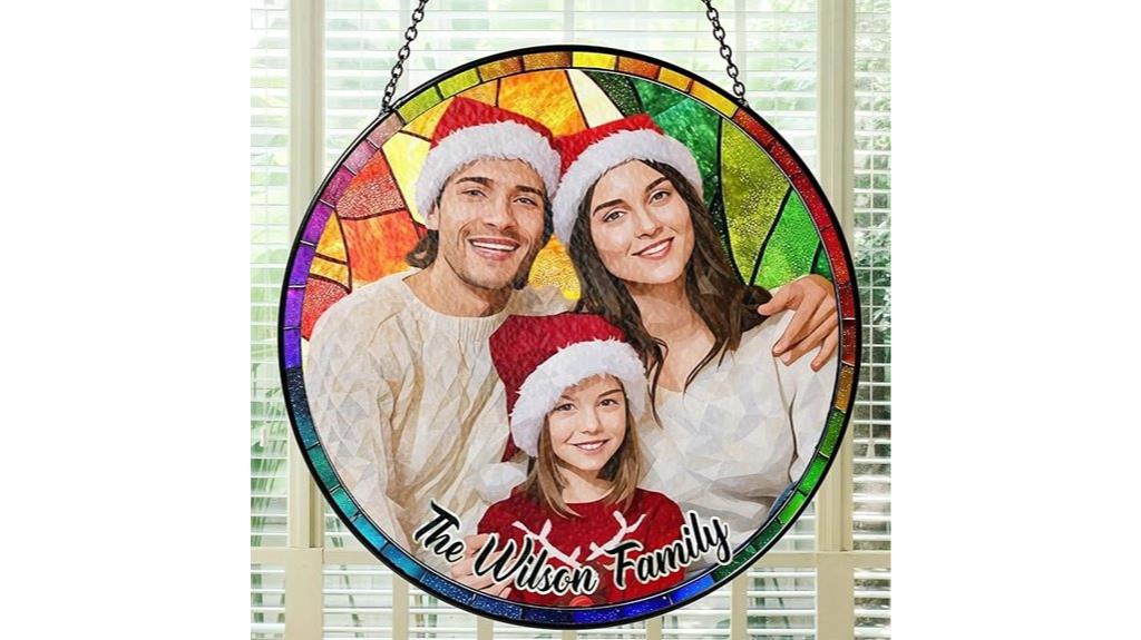 custom family photo suncatcher