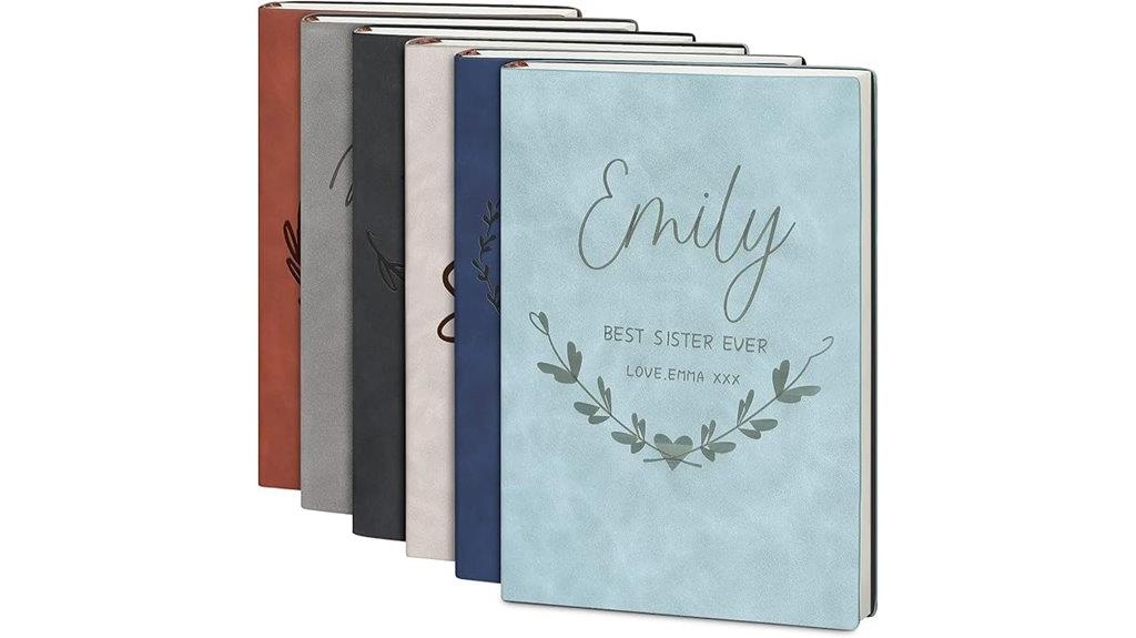 customizable leather diary