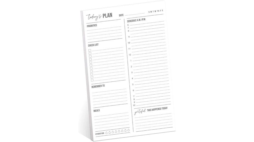 daily task reminder pad