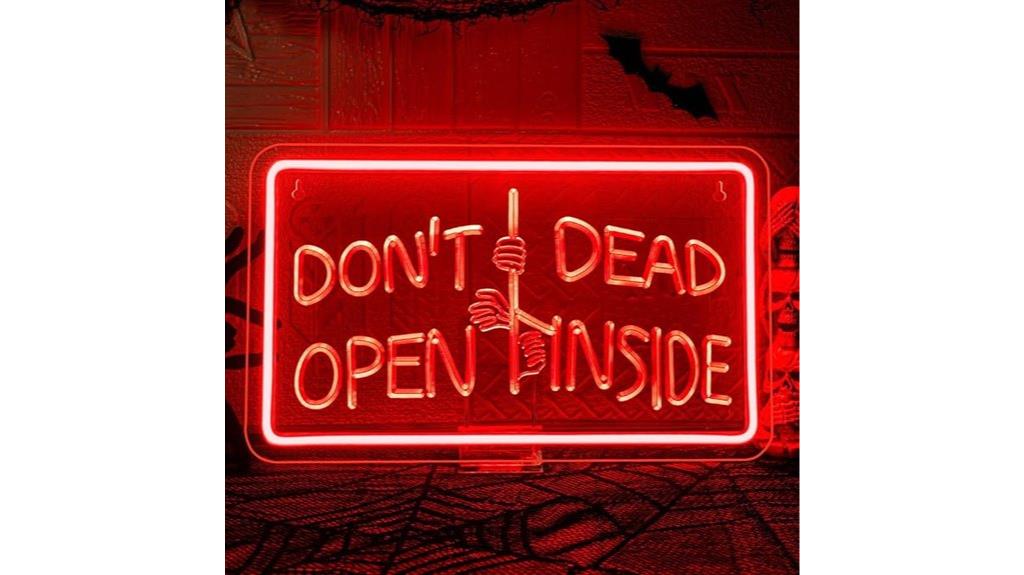 dead inside neon sign