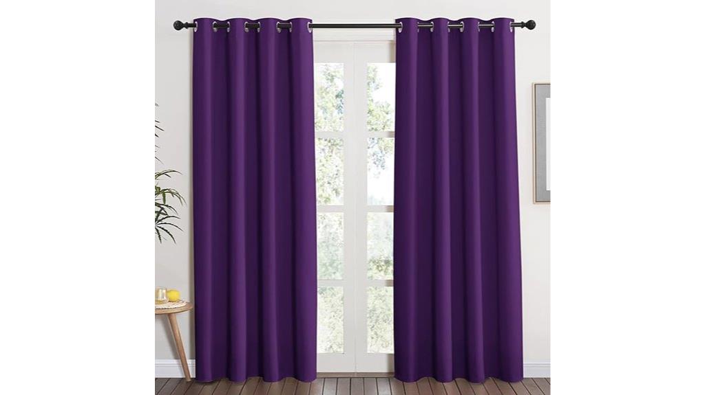 deep purple insulated curtains