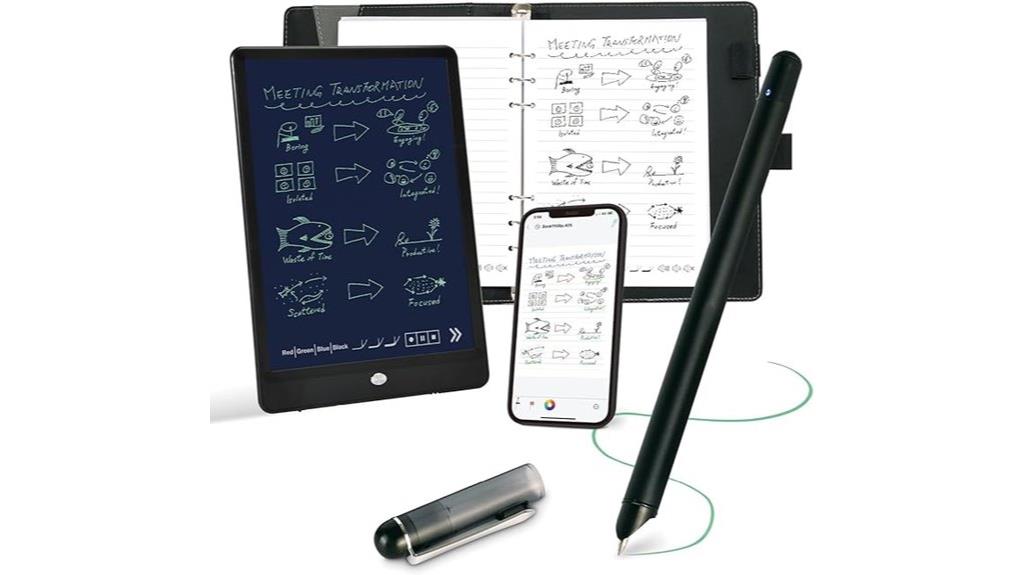 digital notebook with pen
