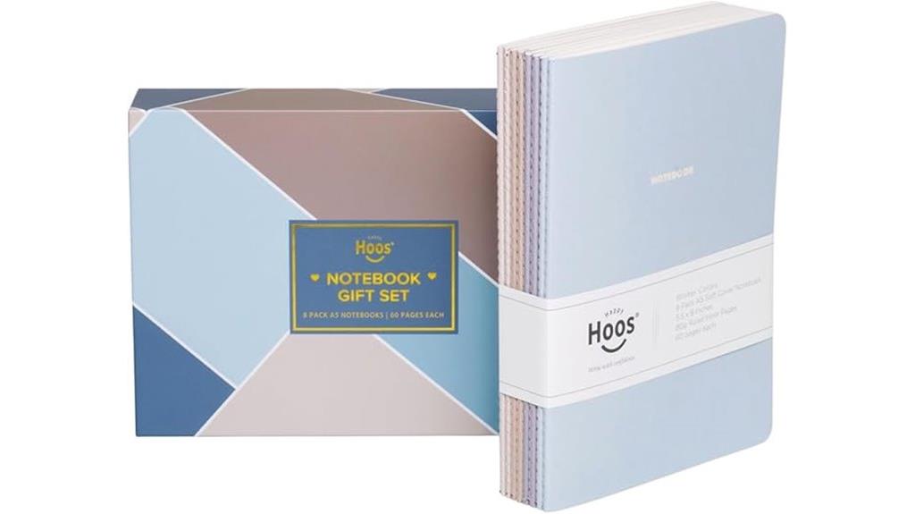 eight a5 softcover notebooks