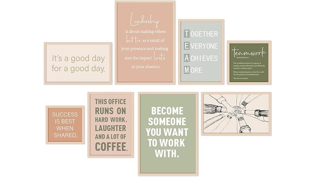 eight piece motivational wall decor