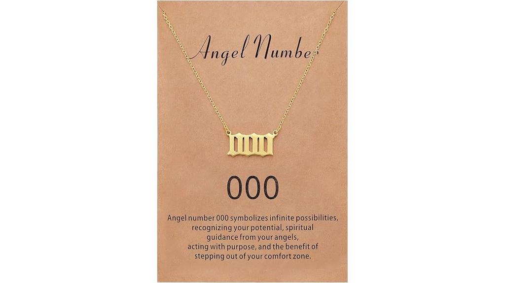 elegant angel number necklace