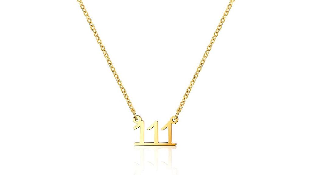 elegant numerology angel necklace