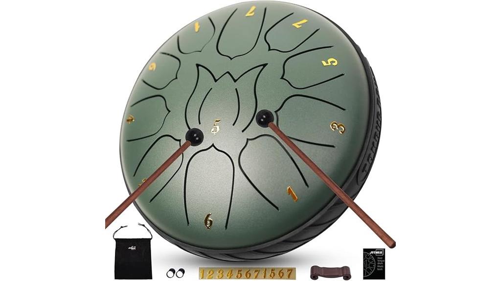 eleven note steel tongue drum