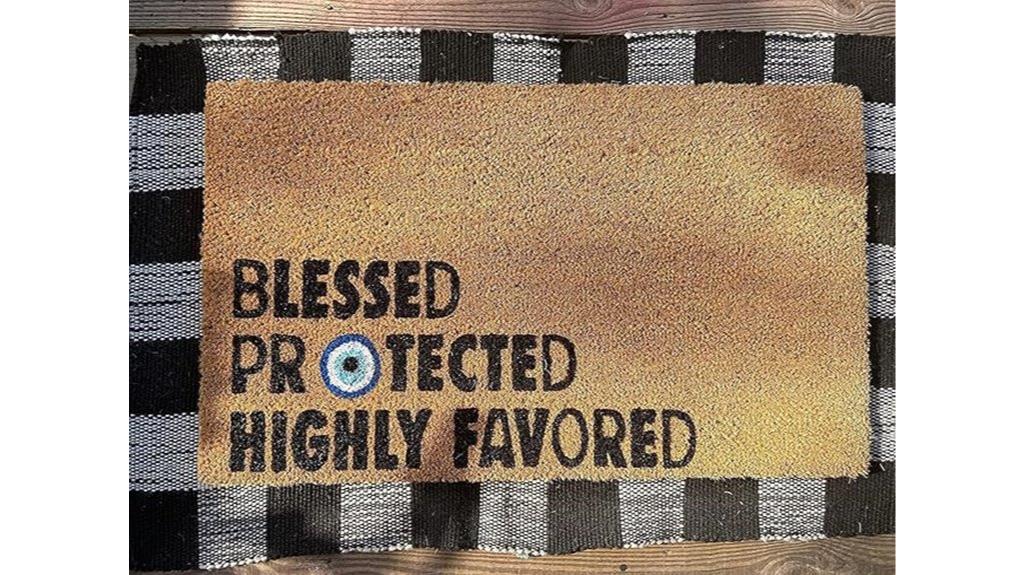 evil eye angel doormat