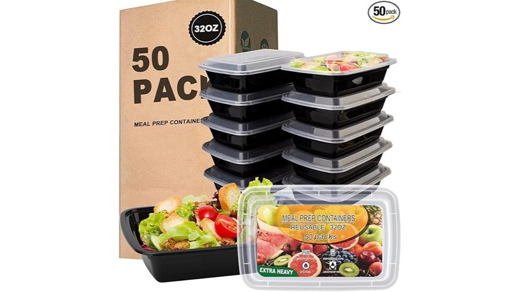 fifty reusable food containers