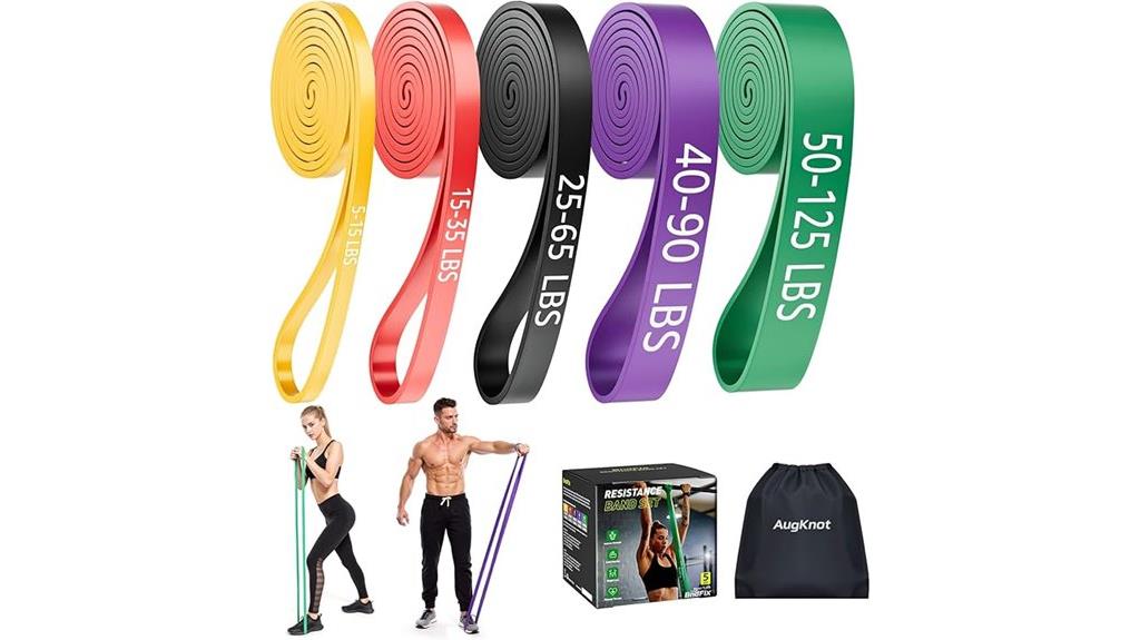 five level exercise resistance bands