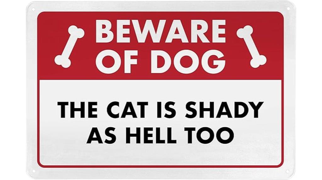 funny metal warning sign