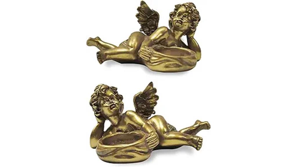 gold candle holders set