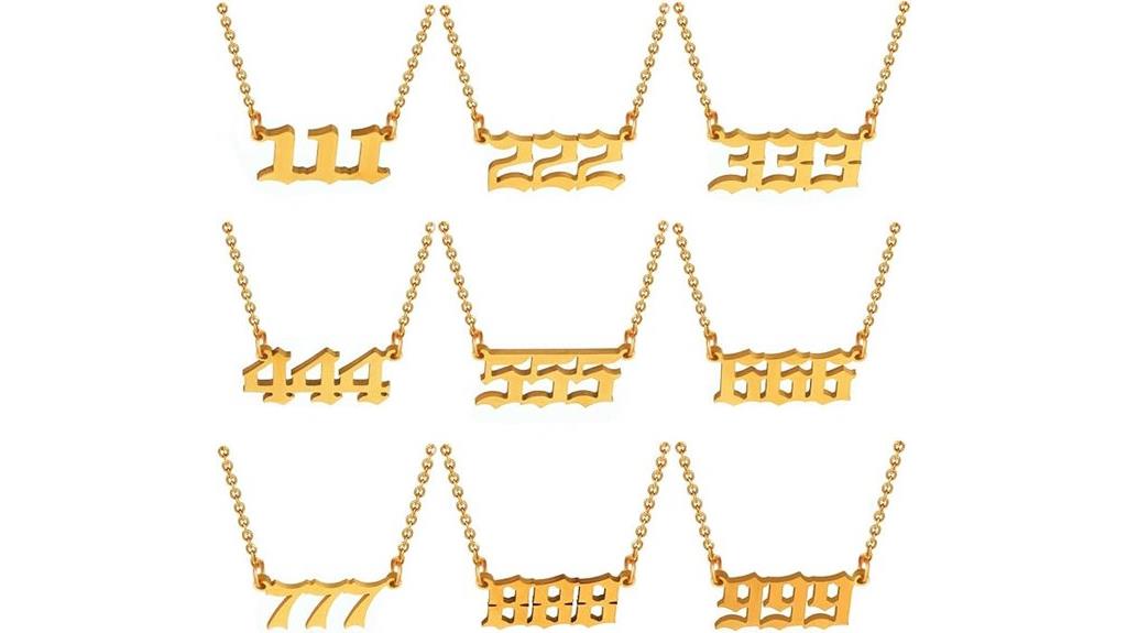 gold plated numerology jewelry