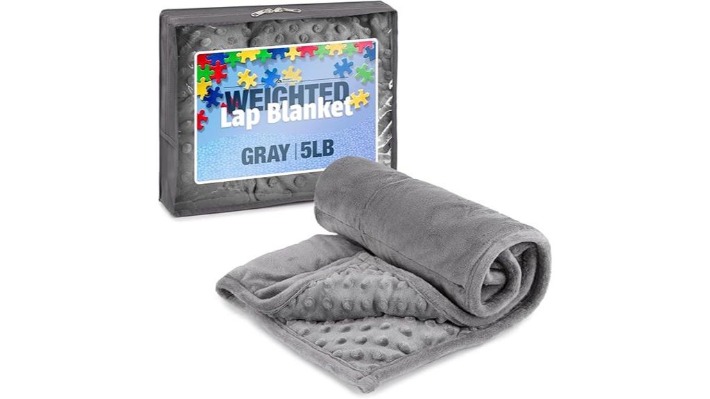 grey 5lb minky blanket