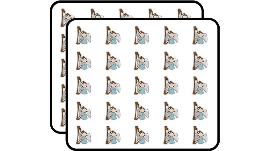 harp angel decor stickers
