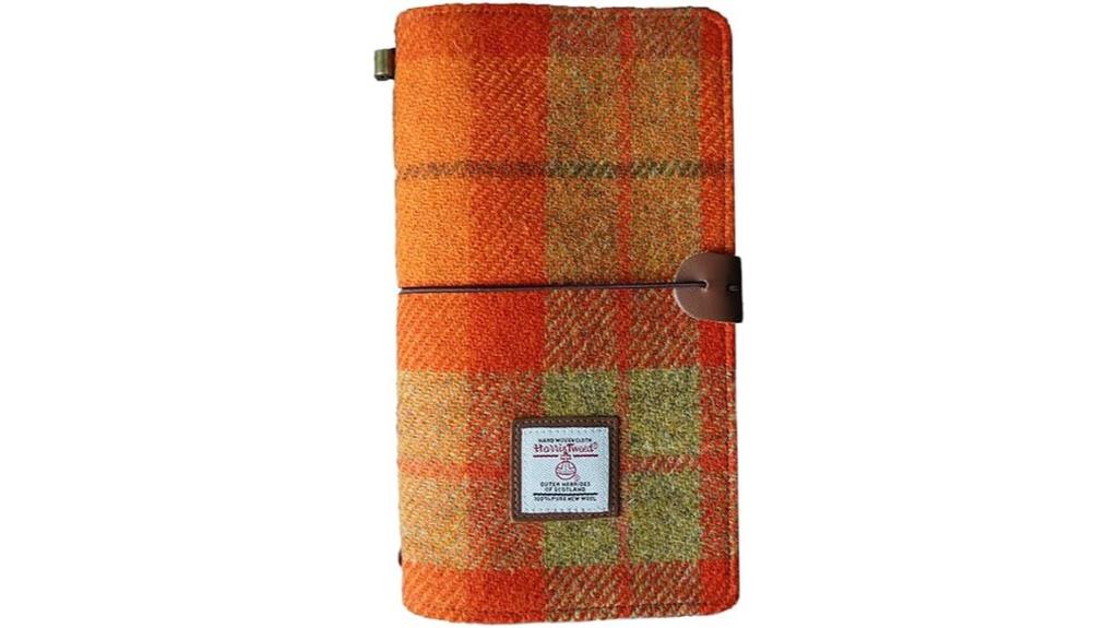 harris tweed travel notebook