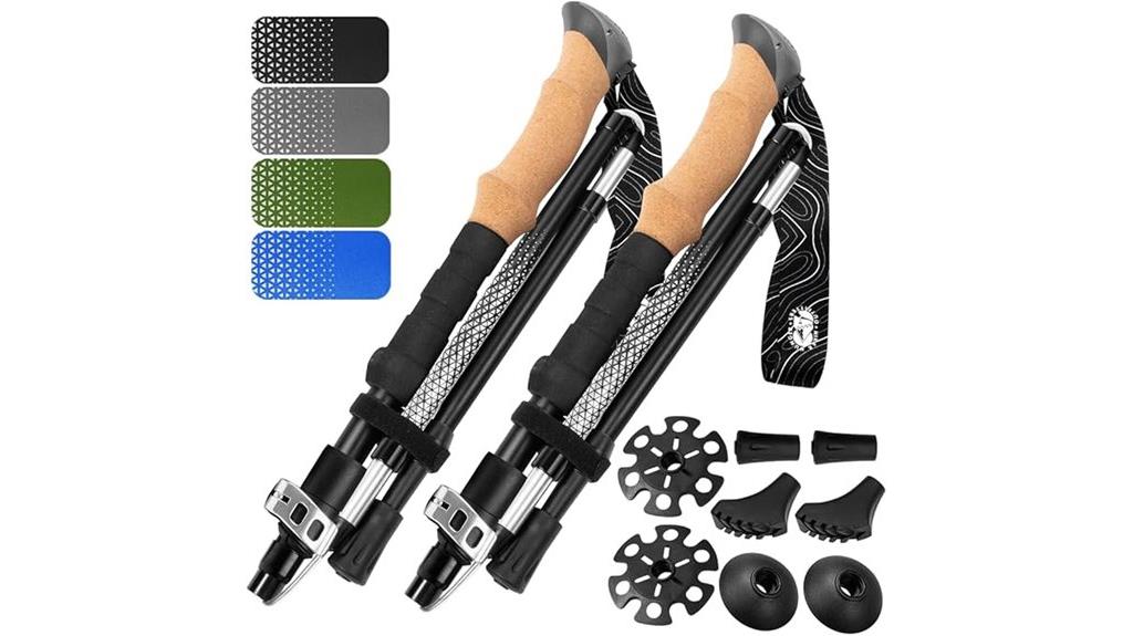 high quality foldable trekking poles
