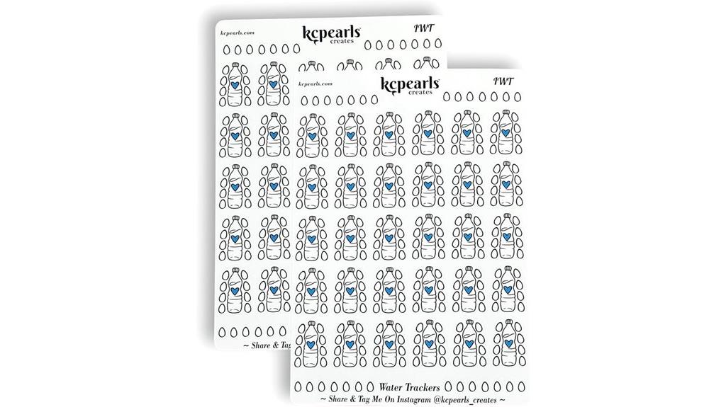 hydration tracking sticker set