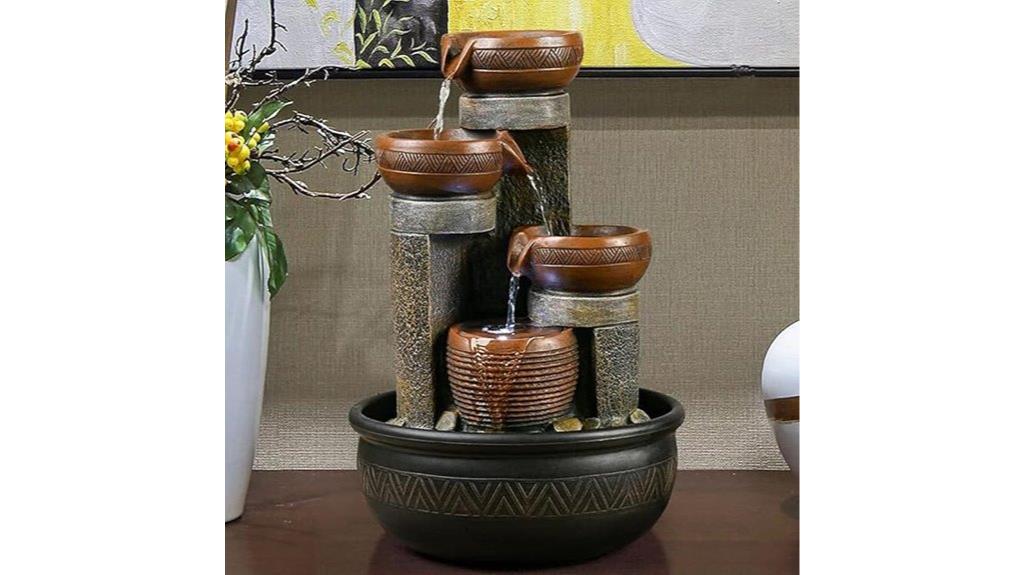 indoor 4 tier waterfall fountain