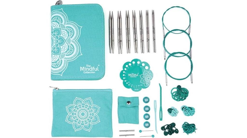 interchangeable knitting needle set