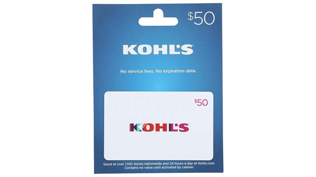 kohl s 50 gift card