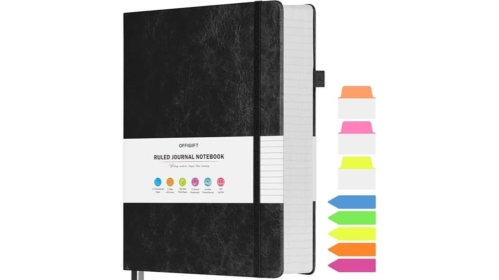 large a5 college ruled notebook