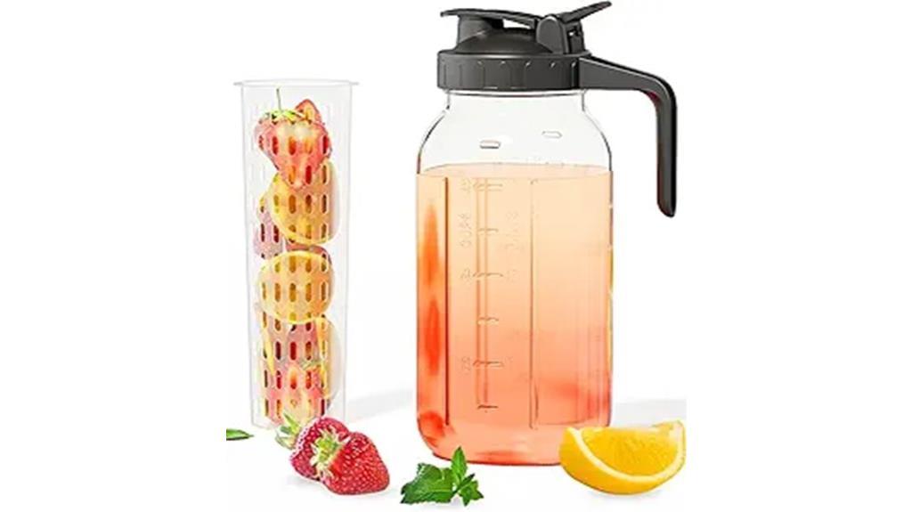 large glass fruit infuser